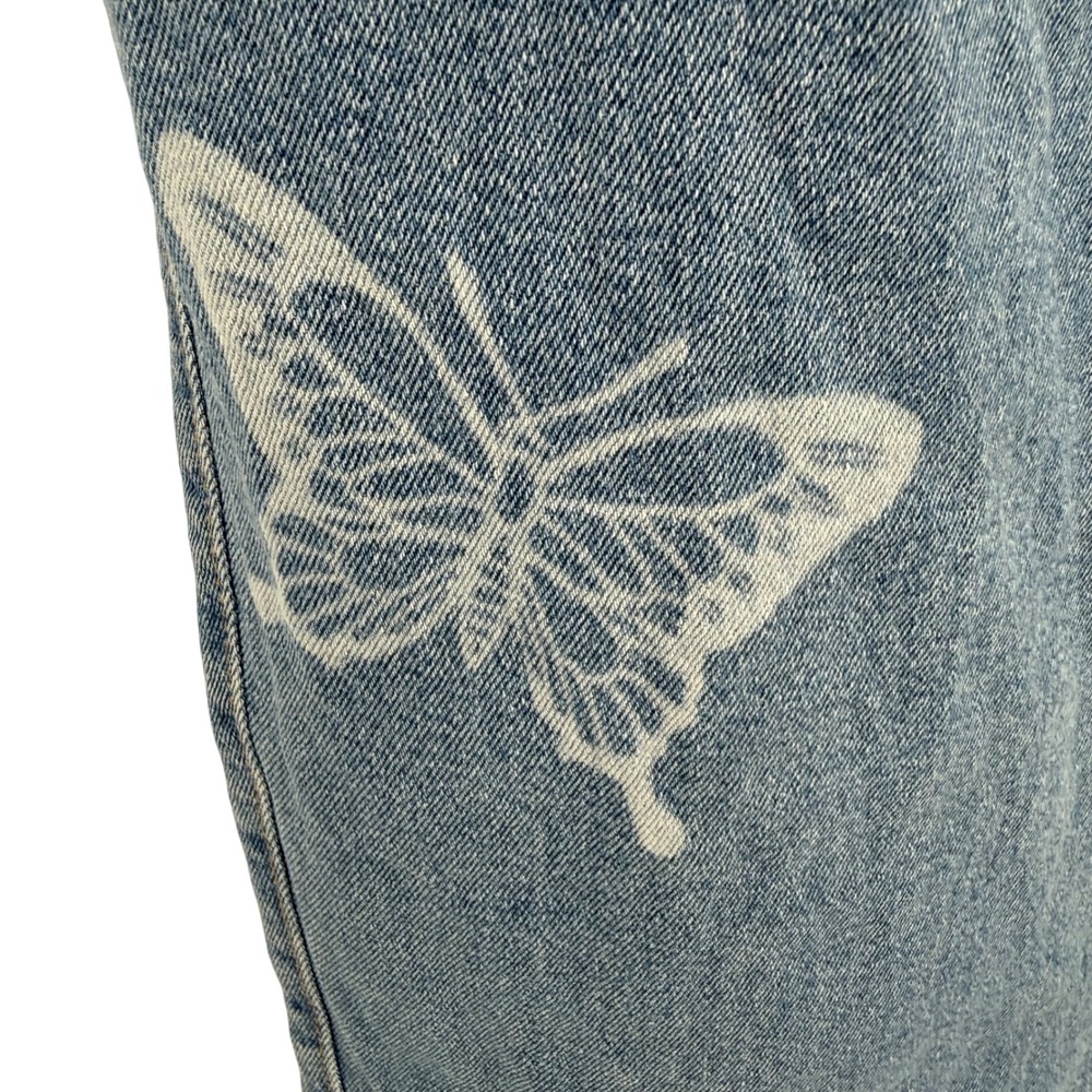Hollister Ultra High Rise Dad Jeans Denim Straight Leg 34x30 Y2K Whimsical 90s - Picture 6 of 13